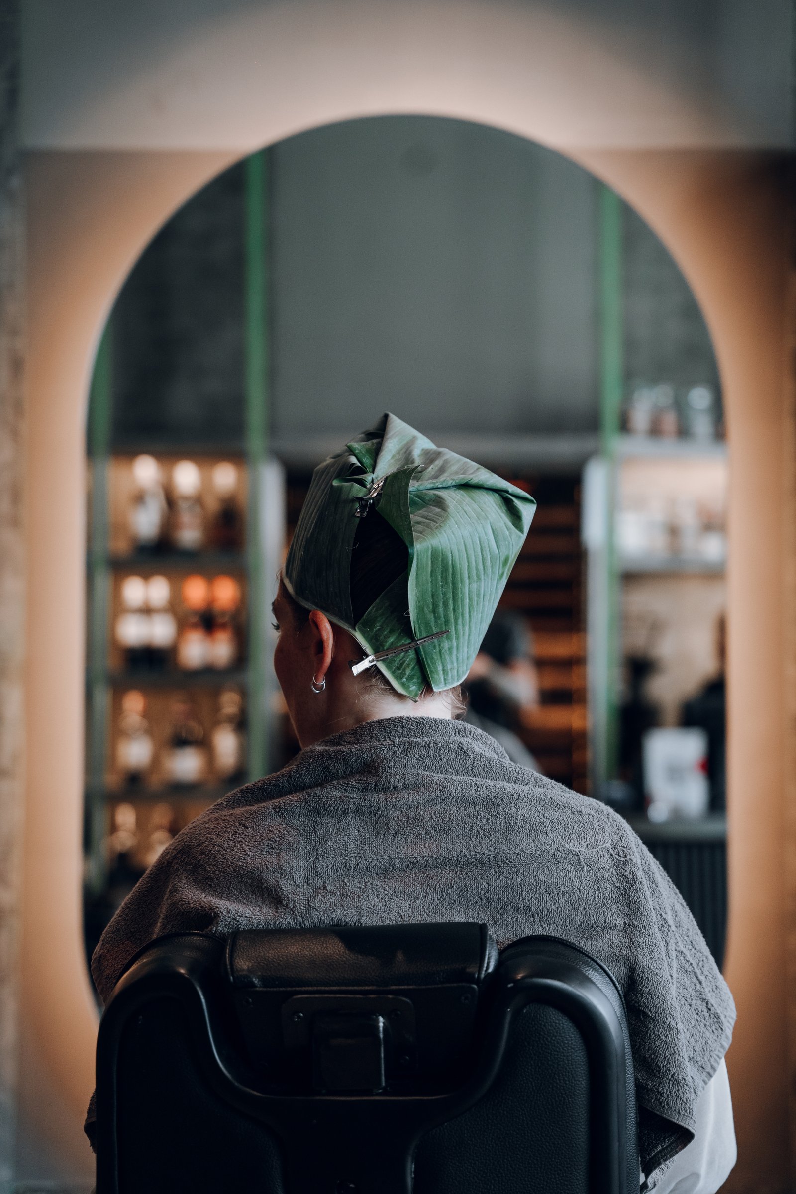 Banana-leaf hair treatment
